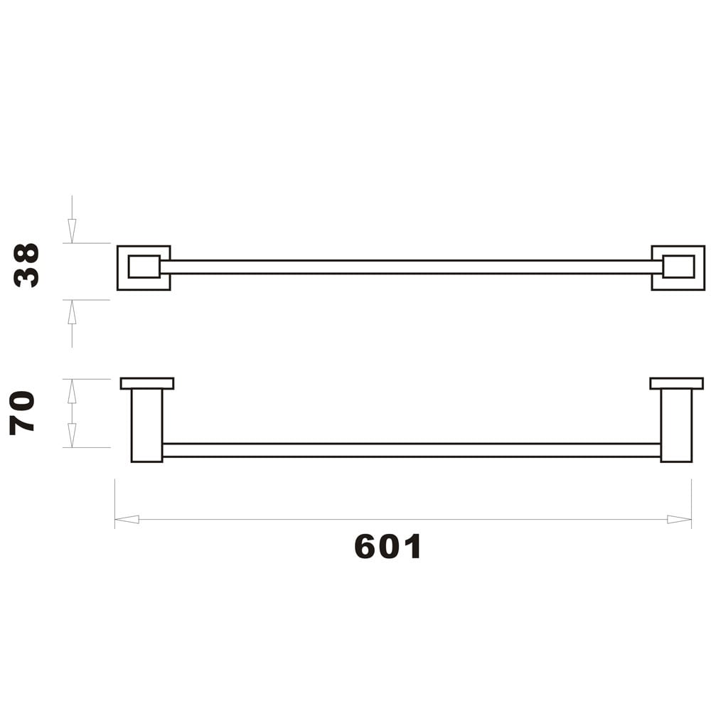 Storm 600mm Straight Towel Bar