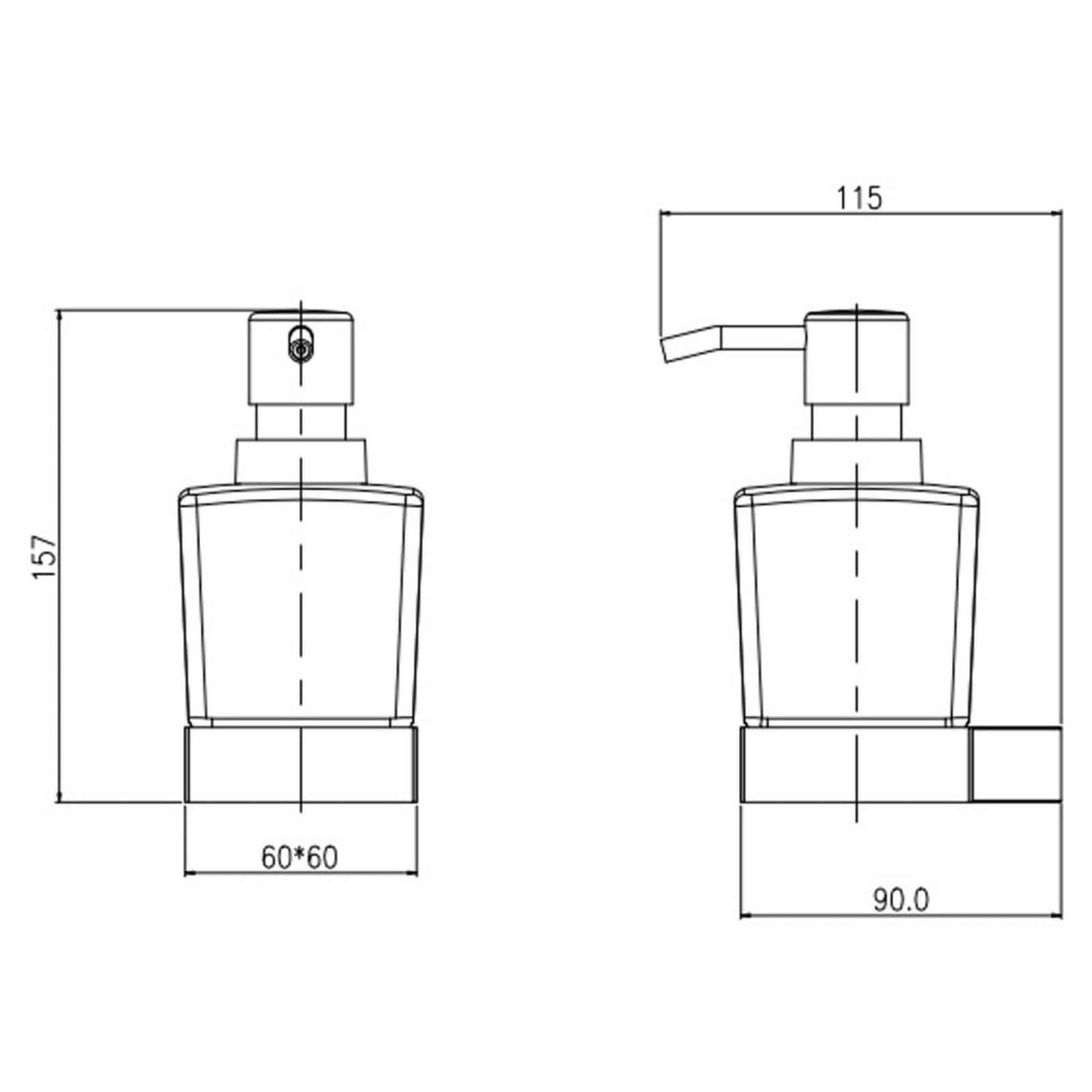 Storm Soap Dispenser & Holder with Matt Black and Chrome Finishes for Bathroom or Kitchen