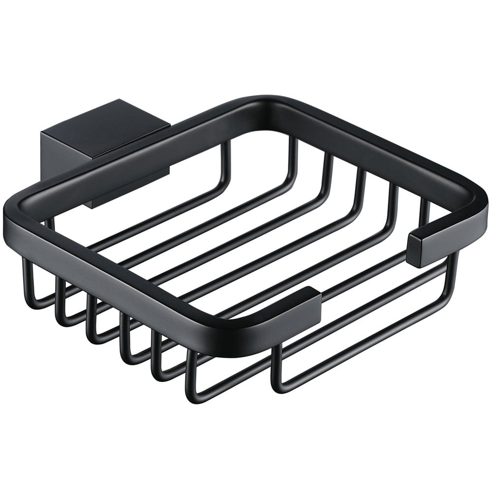 Storm Wire Square Soap Holder with Matt Black and Chrome Finish Options