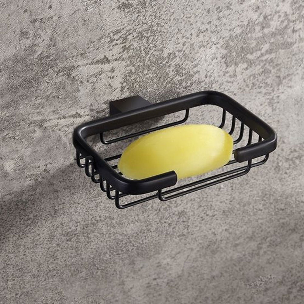 Storm Wire Square Soap Holder with Matt Black and Chrome Finish Options