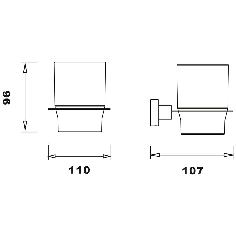 Storm Straight Tumbler Holder & Ceramic Cup