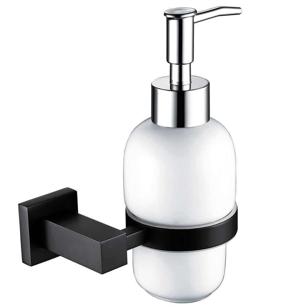 Storm Chrome Pump Soap Dispenser with Straight Holder