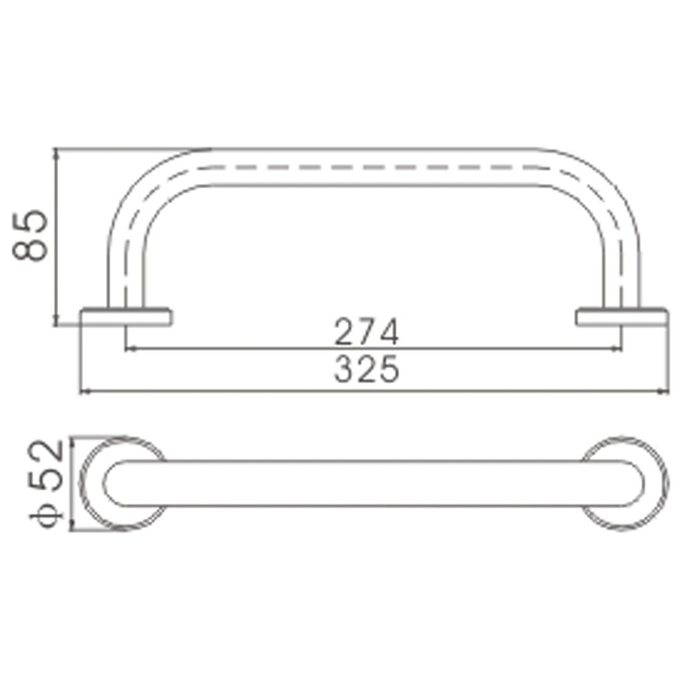 Storm Chrome 300mm Grab Rail