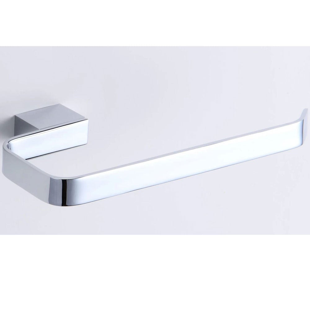 Storm Towel Ring with Matt Black and Chrome Finishes for Bathroom Accessories