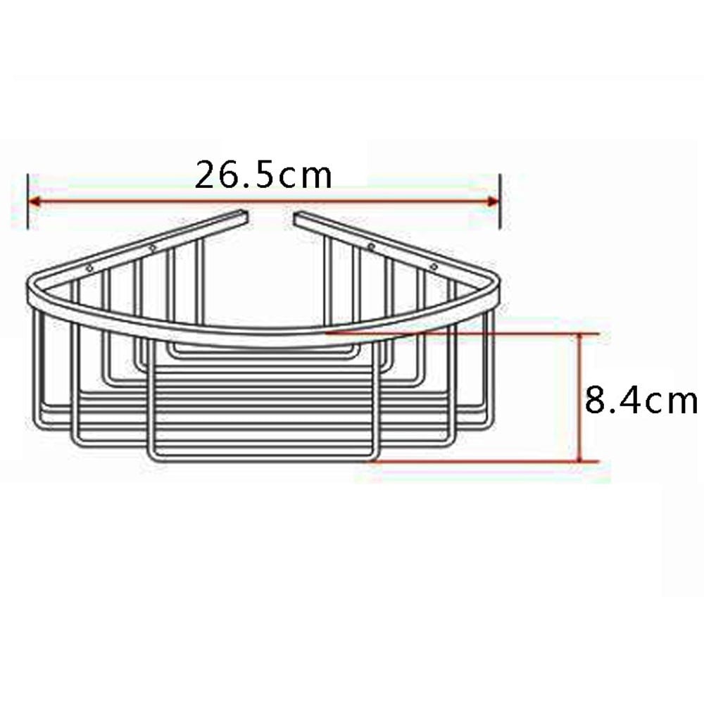 Storm Deep Corner Basket with Chrome, Matt Black, Brushed Gold, and Brushed Brass Finishes