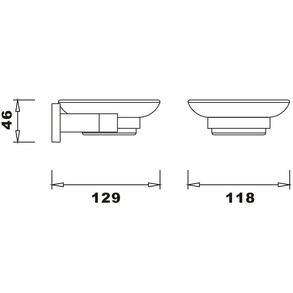 Storm Round Soap Dish Holder & Ceramic Dish