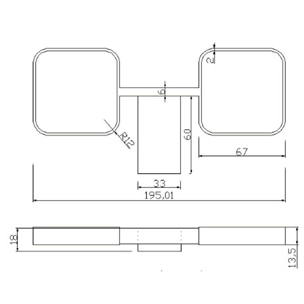 Storm Square Tumbler Holder with Double Frosted Glass Cup