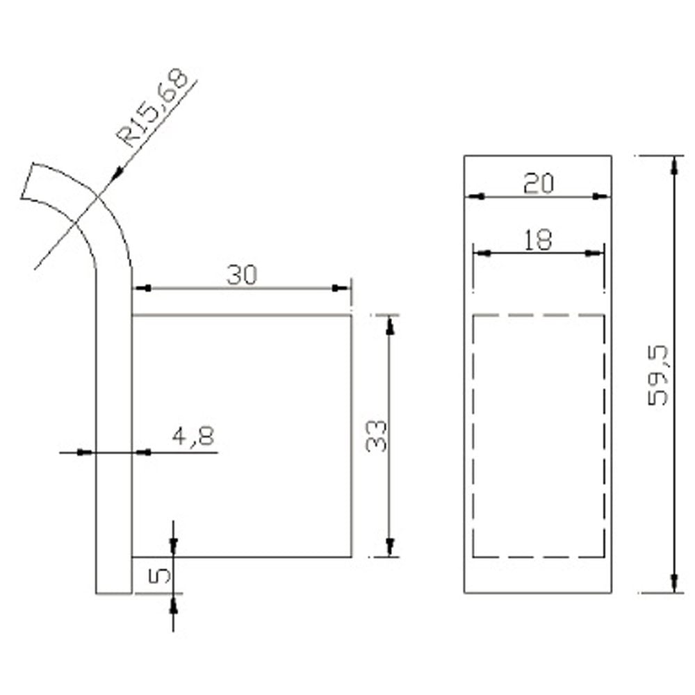 Storm Matt Black Square Robe Hook