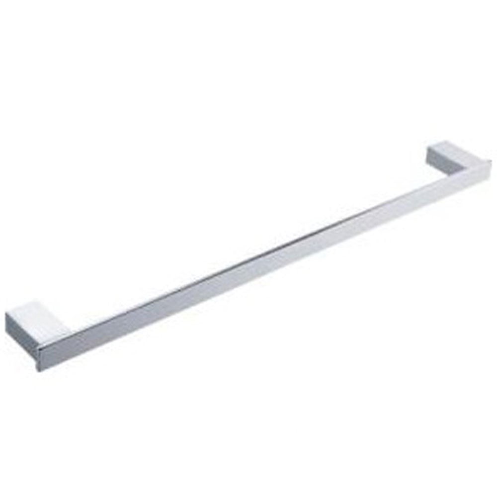 Storm 600mm Square Towel Bar with Matt Black and Chrome Finishes