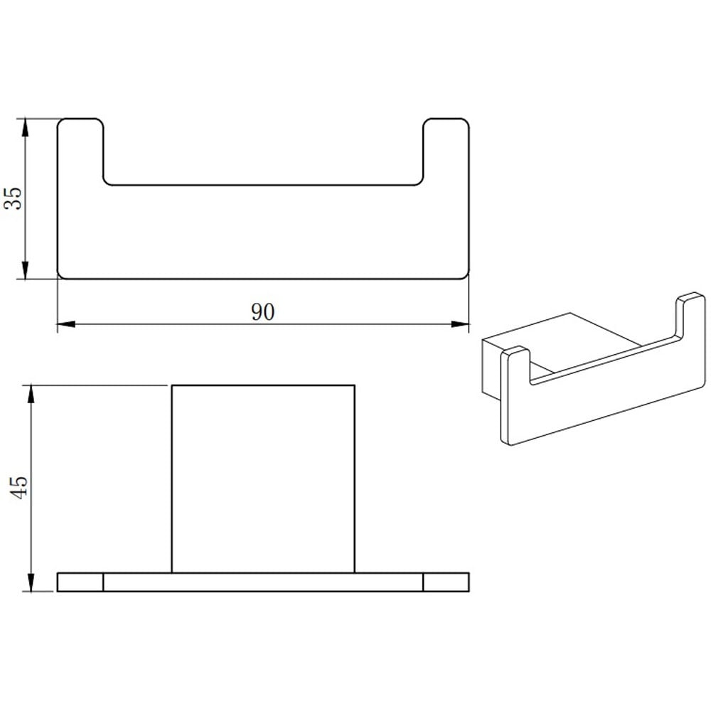 Storm Robe Hook with Matt Black and Chrome Finish Options