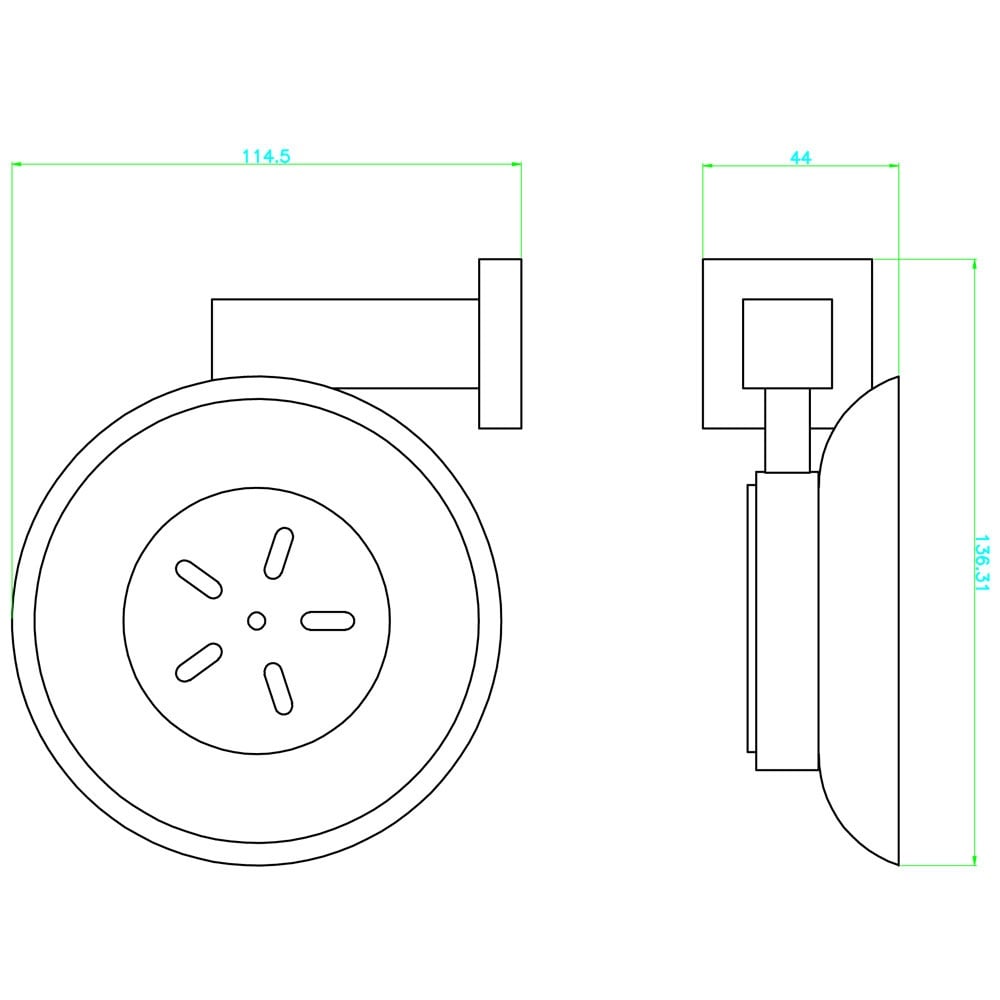 Storm Straight Soap Dish Holder & Ceramic Dish