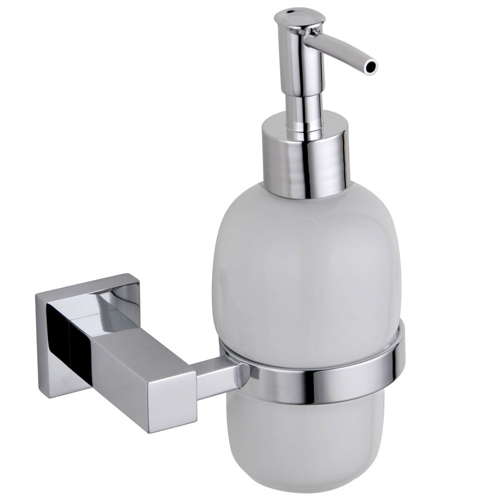 Storm Chrome Pump Soap Dispenser with Straight Holder