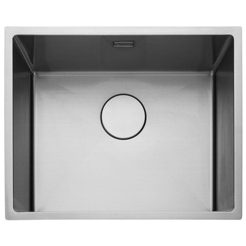 Rangemaster Kube 1.0 Bowl Satin Stainless Steel Kitchen Sink & Waste