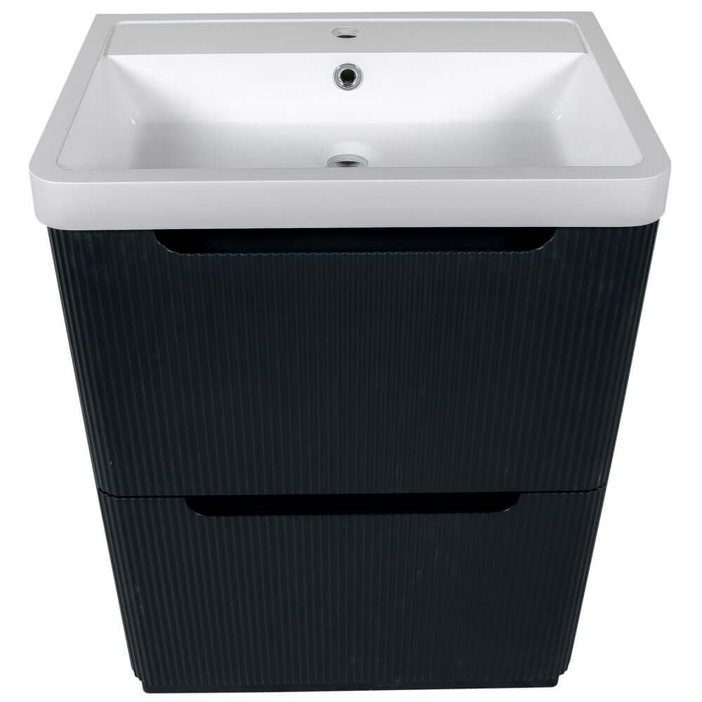 Astini Monza 600mm Fluted Floor Standing Vanity Unit & Basin