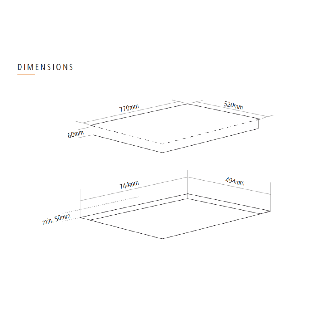 Caple 4 Zone Induction Hob Gunmetal