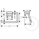 hansgrohe-addstoris-matt-black-cloakroom-with-soap-dish-towel-ring--roll-holder-