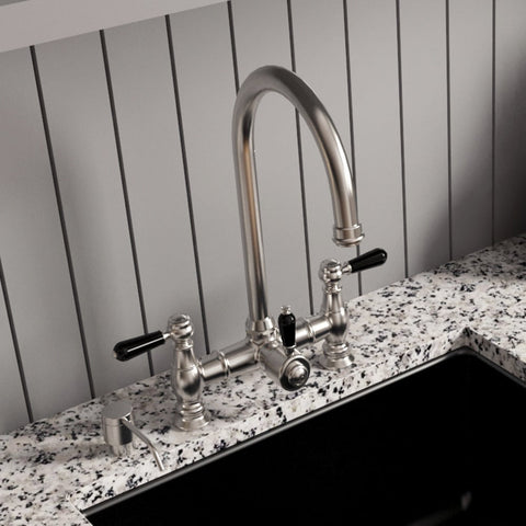 LSC Traditional Bridge 3in1 Boiling Hot Water Kitchen Tap & Tank with Brass, Copper, Chrome Finish