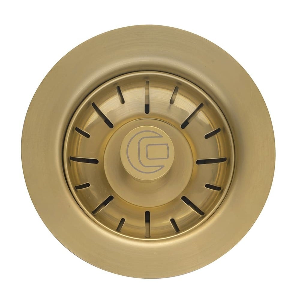 Caple 90mm Gold Finish Basket Strainer Waste and Overflow