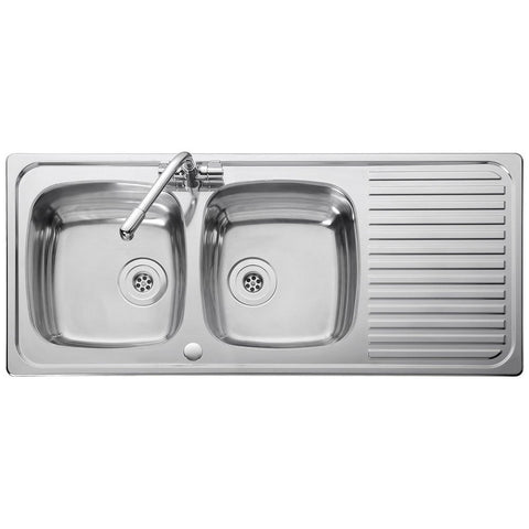 Leisure Linear 2.0 Bowls Polished Stainless Steel Kitchen Sink LR1160DB/
