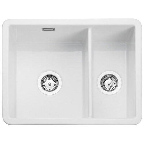 Leisure Loxley 1.5 Bowls White Fire Clay Ceramic Kitchen Sink CLOX3216WH/