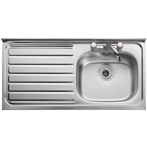 Leisure Contract 1.0 Bowl Satin Stainless Steel Kitchen Sink LC105L/