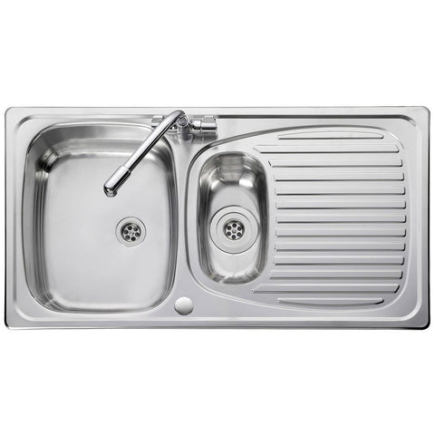 Leisure Euroline 1.5 Bowls Satin Stainless Steel Kitchen Sink EL9502/NC
