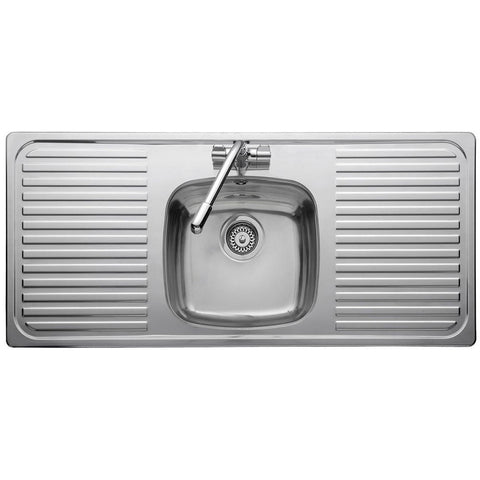 Leisure Linear 1.0 Bowl Polished Stainless Steel Kitchen Sink LR11601TH/