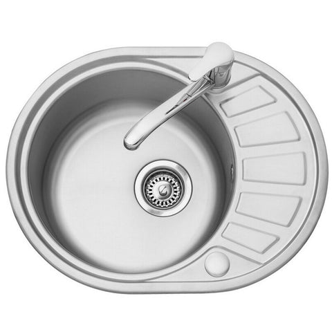 Leisure Compact 1.0 Bowl Satin Stainless Steel Kitchen Sink NO WASTE CPTRD580/