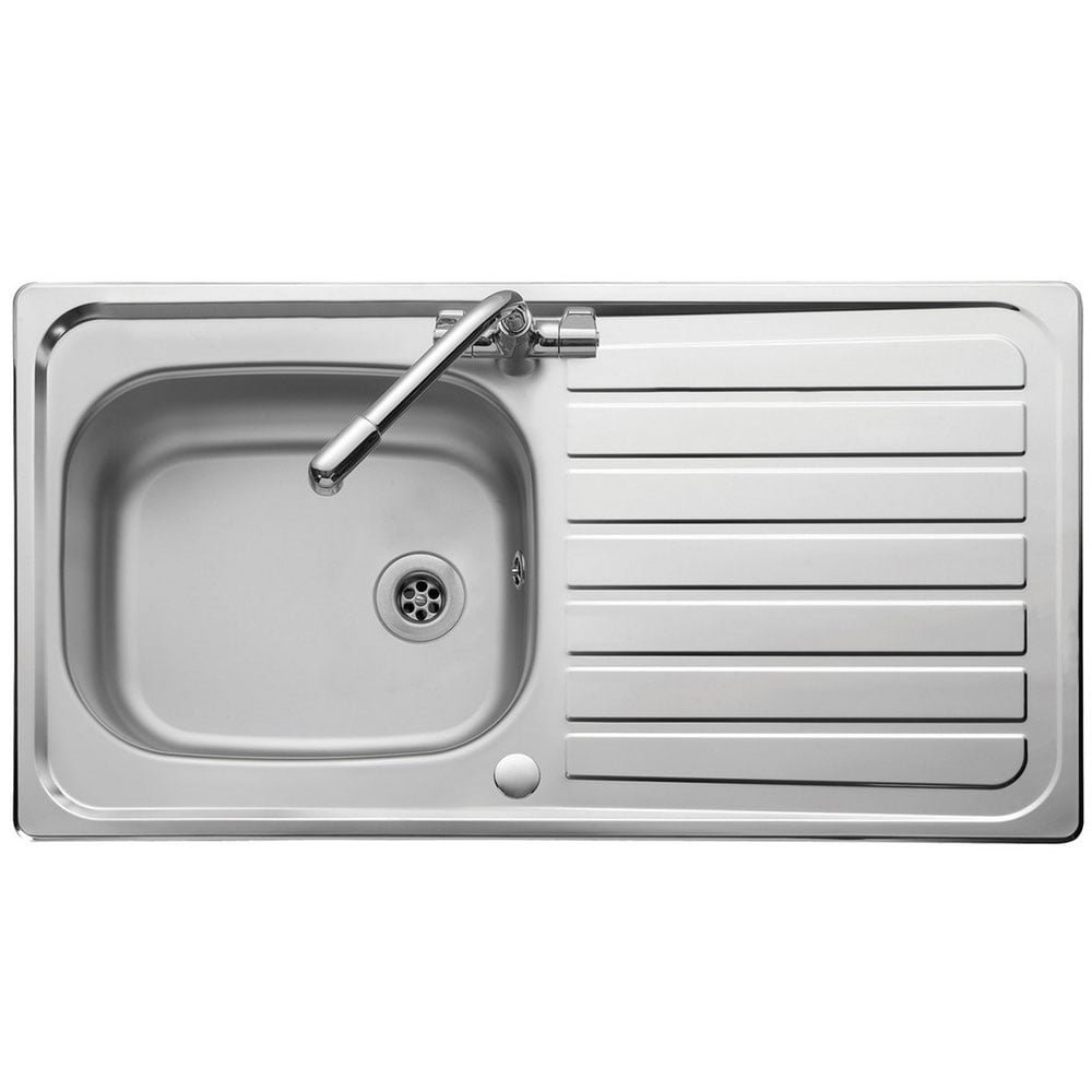 Leisure Lexin 1.0 Bowl Satin Stainless Steel Kitchen Sink, Waste & Tap LE95/TMO35