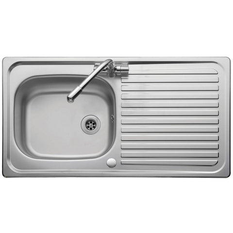 Leisure Linear 1.0 Bowl Satin Stainless Steel Kitchen Sink LR950/