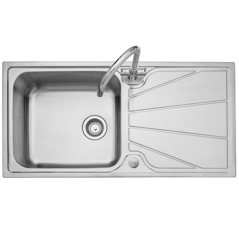 Leisure Nimbus 1.0 Bowl Polished Stainless Steel Kitchen Sink NIM1051/