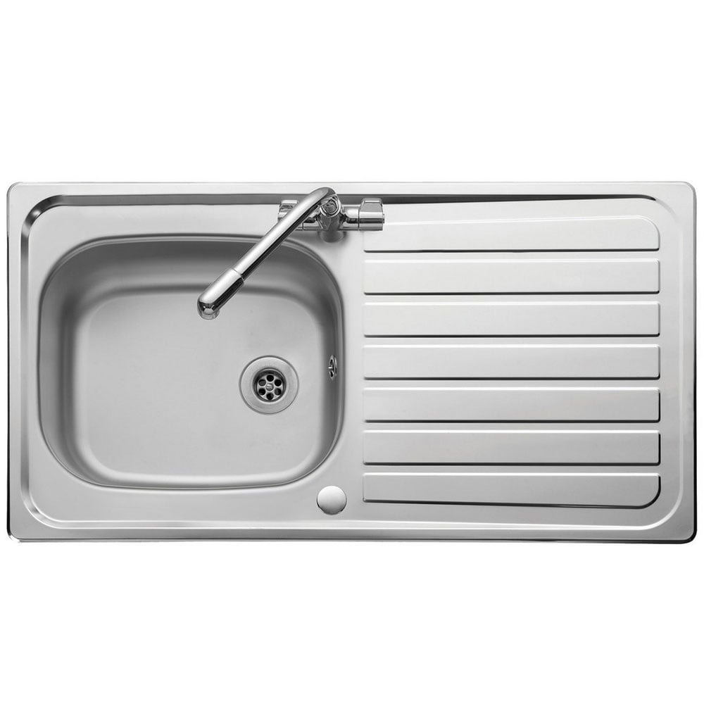 Leisure Lexin 1.0 Bowl Satin Stainless Steel Kitchen Sink, Waste & Tap LN95/TMO40