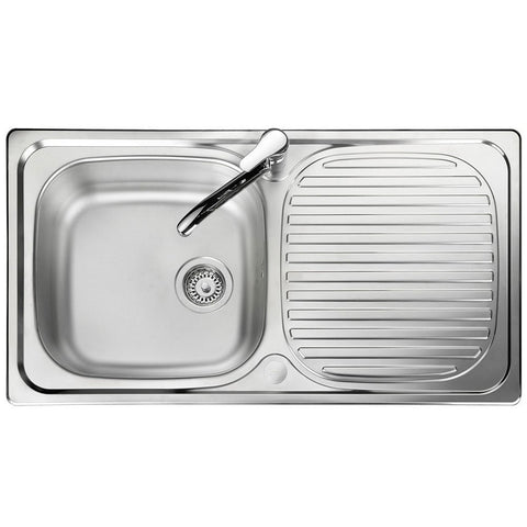 Leisure Linear 1.0 Bowl Polished Stainless Steel Kitchen Sink & Waste LN9501XSPOL/