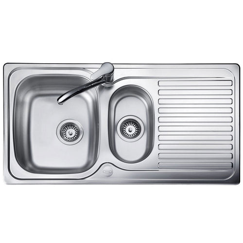 Leisure Linear 1.5 Bowls Satin Stainless Steel Kitchen Sink LR9502/