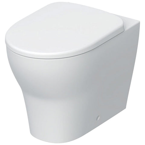 Geberit Selnova White Rimless Back-to-Wall Pan & Soft Close, Quick Release Seat Pack