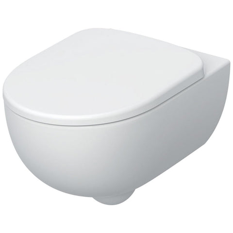 Geberit Selnova White Rimless Wall-Hung Pan & Soft Close, Quick Release Seat Pack