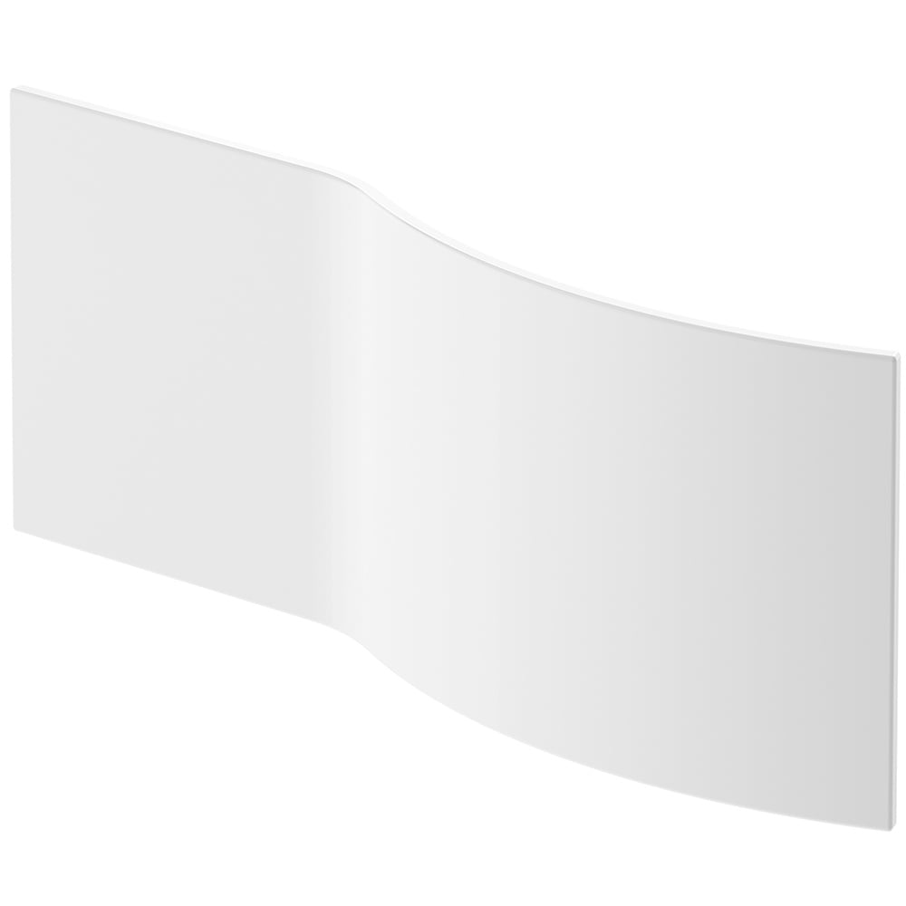 Nuie White Acrylic B-Shaped Shower Bath Front Panel 1700mm - WBB200