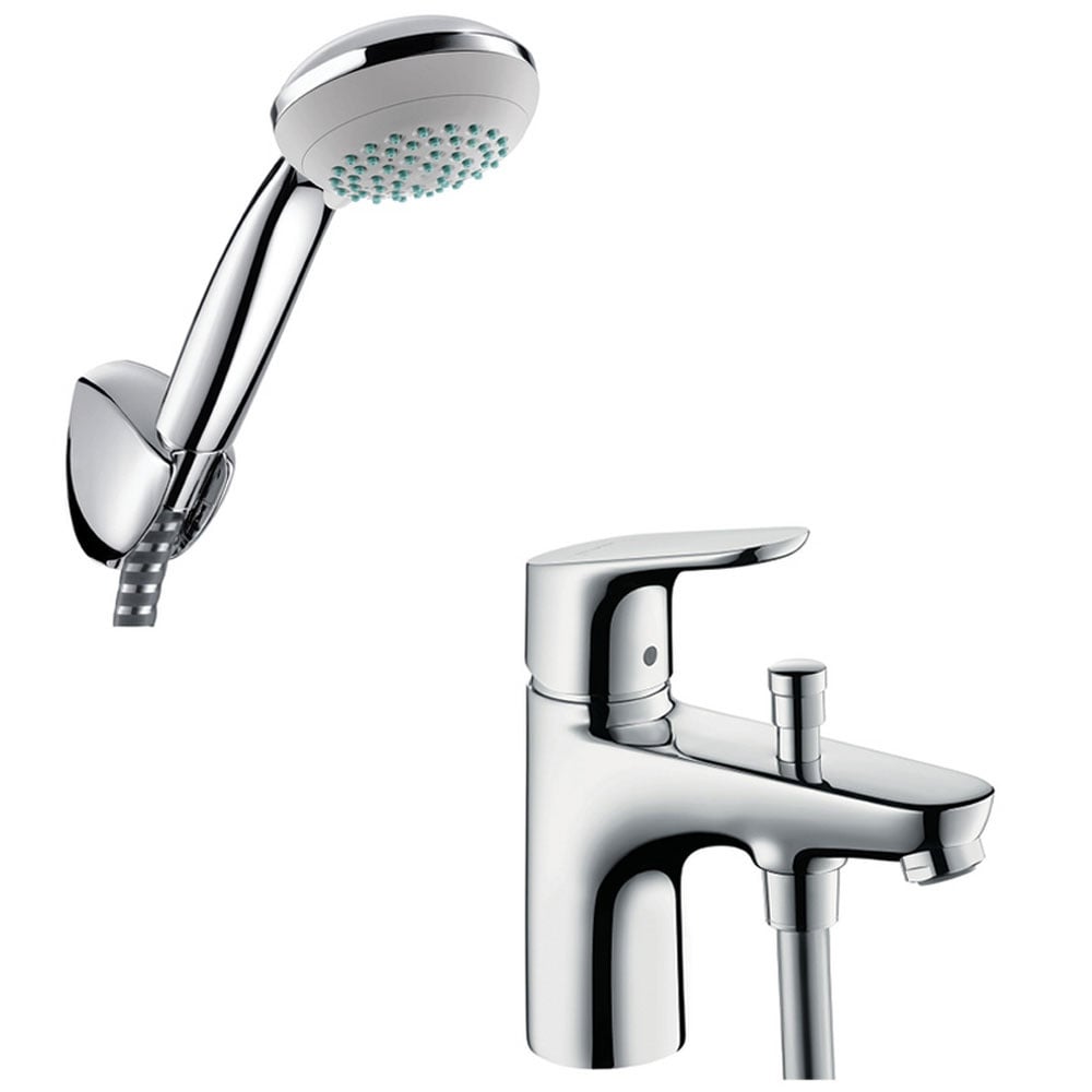Hansgrohe Crometta 85 Chrome Focus Monotrou Bath Shower Mixer Tap with Hand Shower
