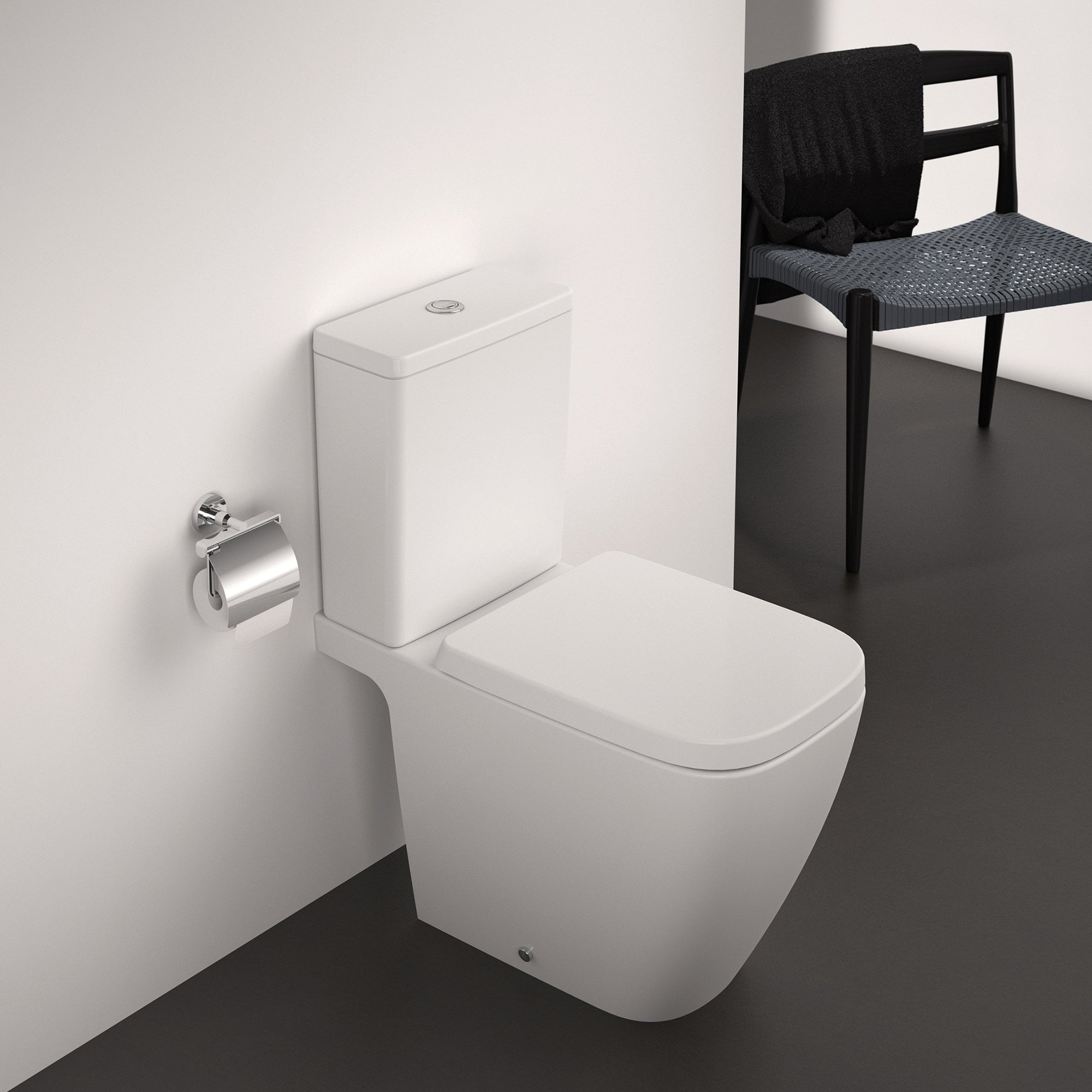 Ideal Standard I.Life B Close Coupled Toilet Bowl with Horizontal Outlet and Rimls+ Technology