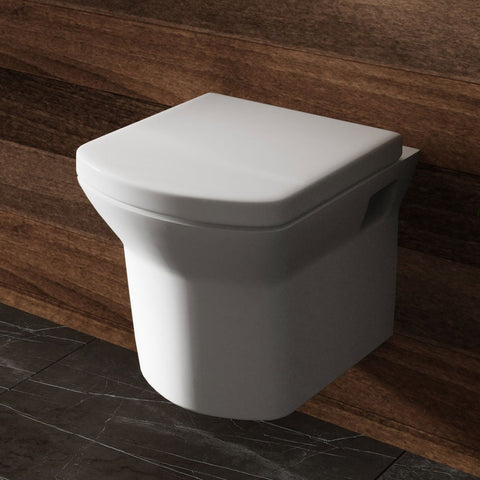 Hudson Reed Maya White Wall Hung Toilet Pan & Soft Close Seat - CLT007