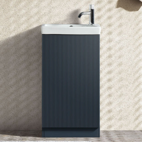 Astini Flauto 460mm Midnight Shadow Mini Cloakroom Vanity Unit