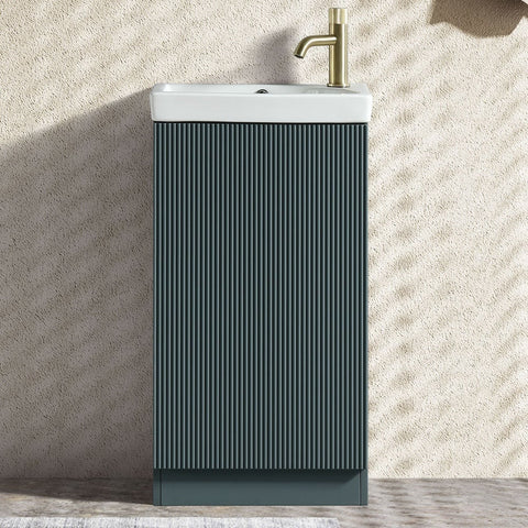 Astini Flauto 460mm Smoked Sage Mini Cloakroom Vanity Unit