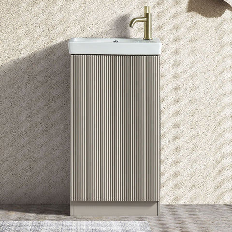 Astini Flauto 460mm Soft Coffee Mini Cloakroom Vanity Unit