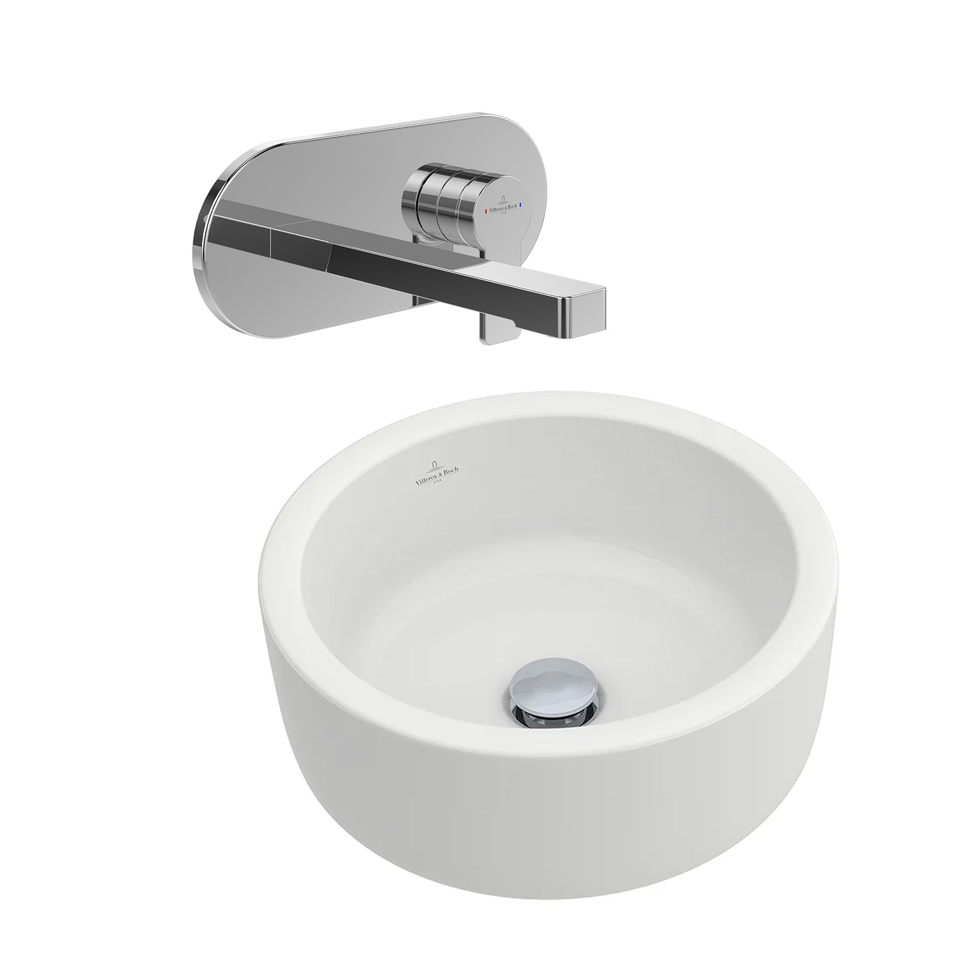 Villeroy & Boch Architectura Washbowl Basin & Wall Mounted Basin Tap Bundle VBP-24-0310