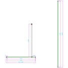 scudo-10mm-glass-panel-900mm-with-black-wall-profile--bracing-bar-
