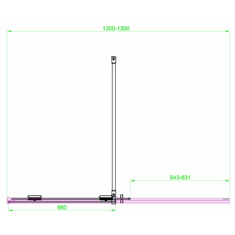 Scudo Momentum 8mm Sliding Door 1400mm x 2000mm with Bronze Door Profile & Accessories Pack