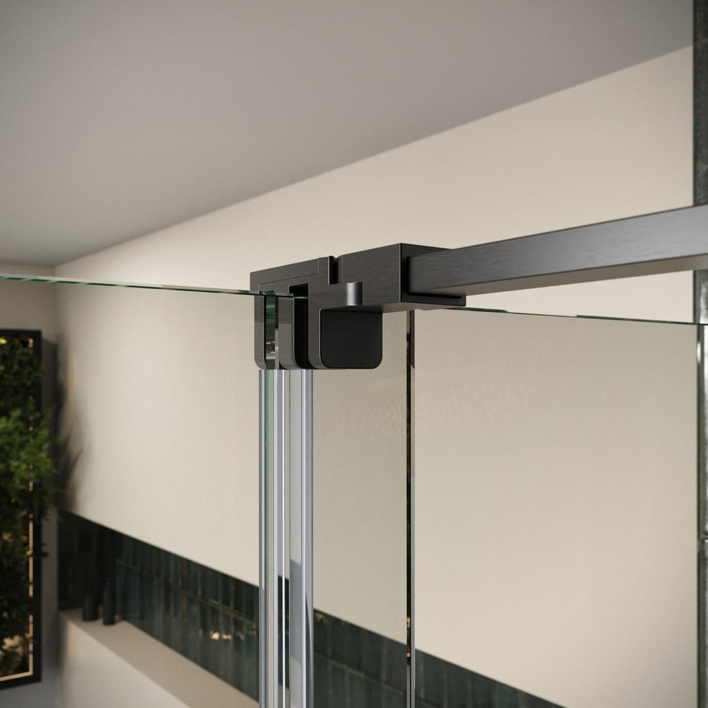 Scudo Momentum 8mm Side Panel 800mm x 2000mm with Gun Metal Side Panel Profile and Accessories Pack