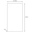 scudo-momentum-8mm-side-panel-800mm-x-2000mm-with-gun-metal-side-panel-profile-and-accessories-pack-