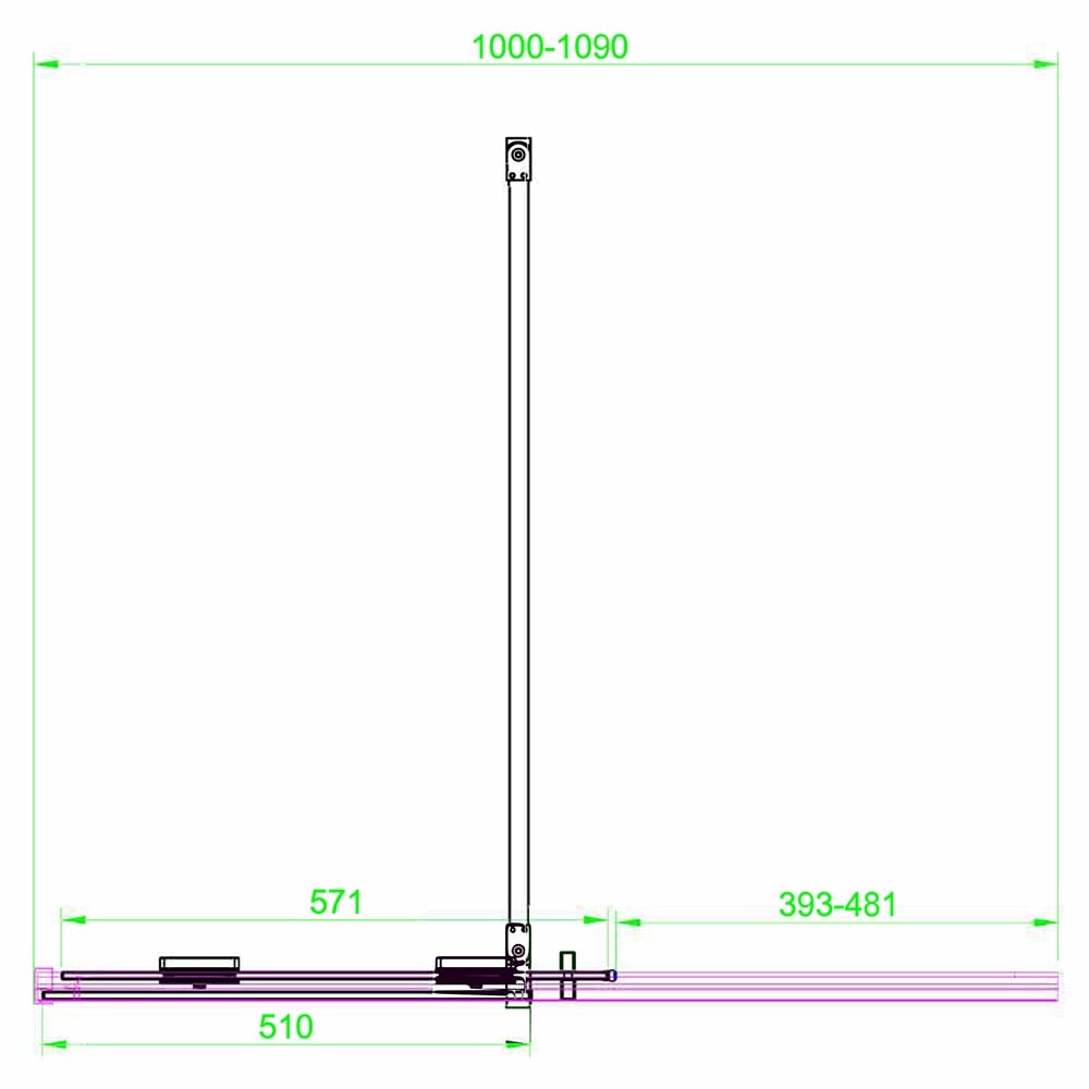 Scudo Momentum 8mm Sliding Door 1100mm x 2000mm with Bronze Door Profile & Accessories Pack