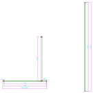 scudo-10mm-glass-panel-1000mm-with-black-wall-profile--bracing-bar-